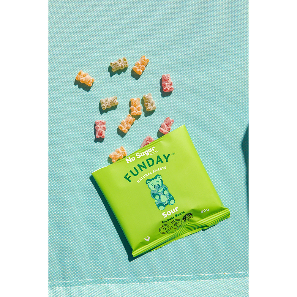 12pk Funday Vegan Sour Gummy Bears 600g