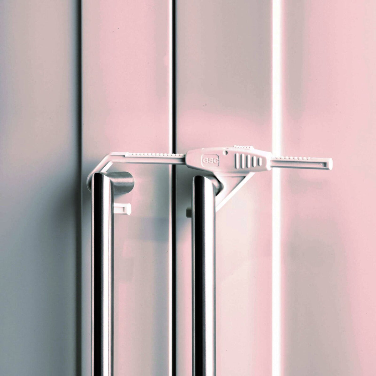 BabyDan Double Slide Lock For Furniture Cabinet - White