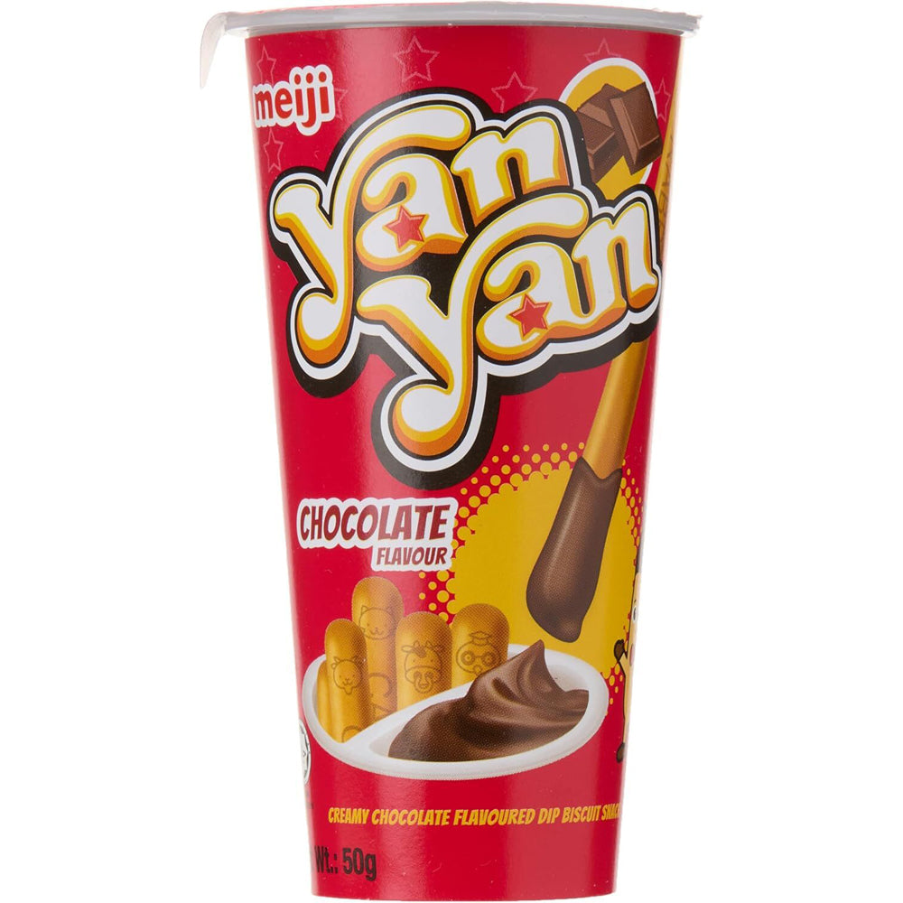 10PK Meiji Yan Yan Chocolate Japanese Sweet Biscuit Snack 50G