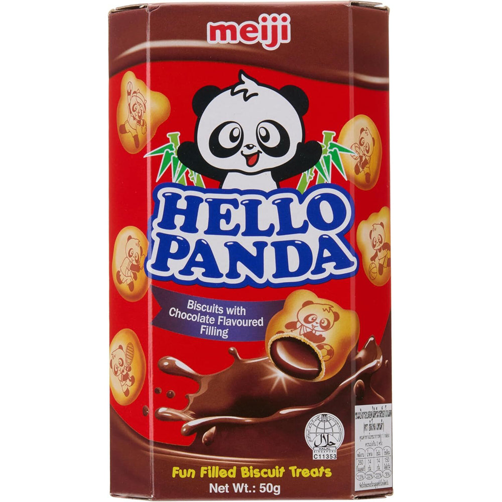 12PK Meiji Hello Panda Chocolate Japanese Sweet Biscuit Snack 50G