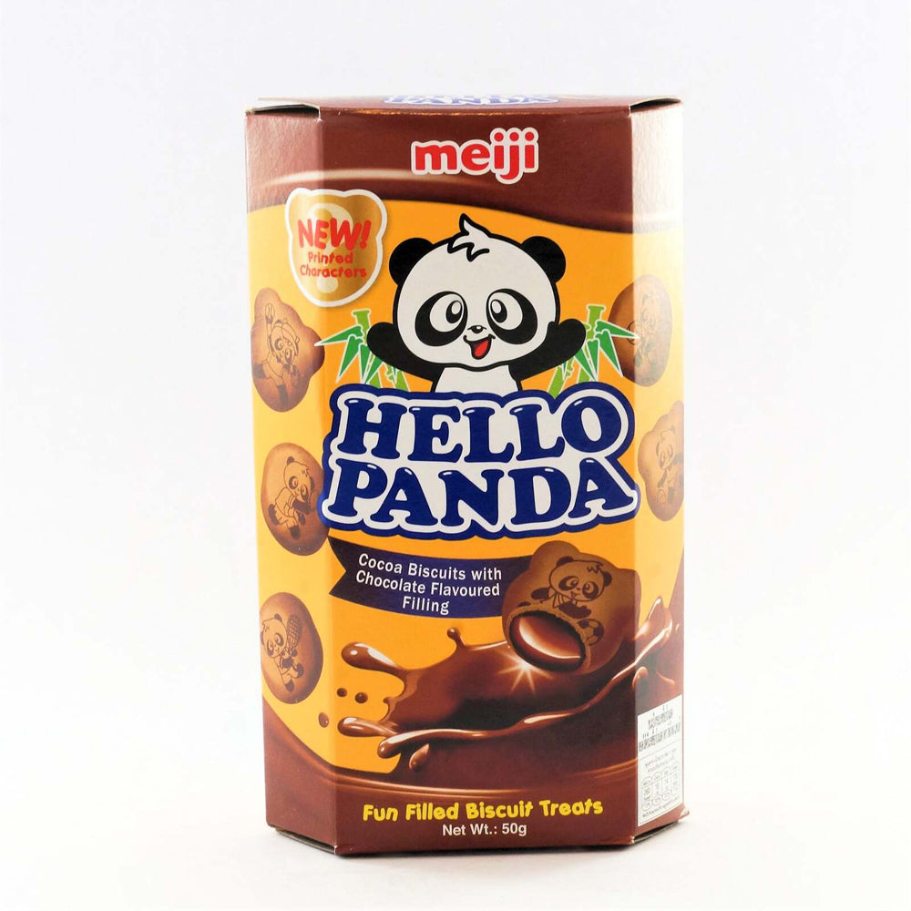 12PK Meiji Hello Panda Double Chocolate Japanese Sweet Biscuit Snack 50G