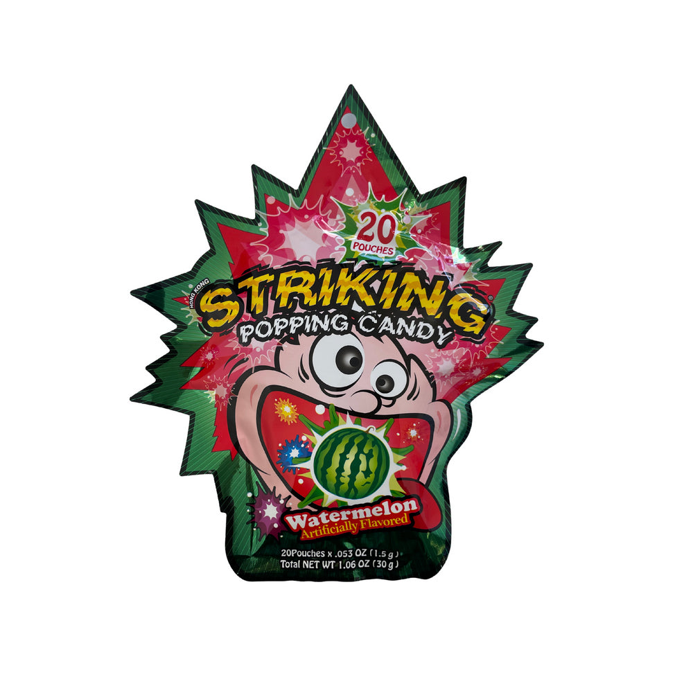 6PK Striking Popping Candy Watermelon Confectionery Lollies 30G