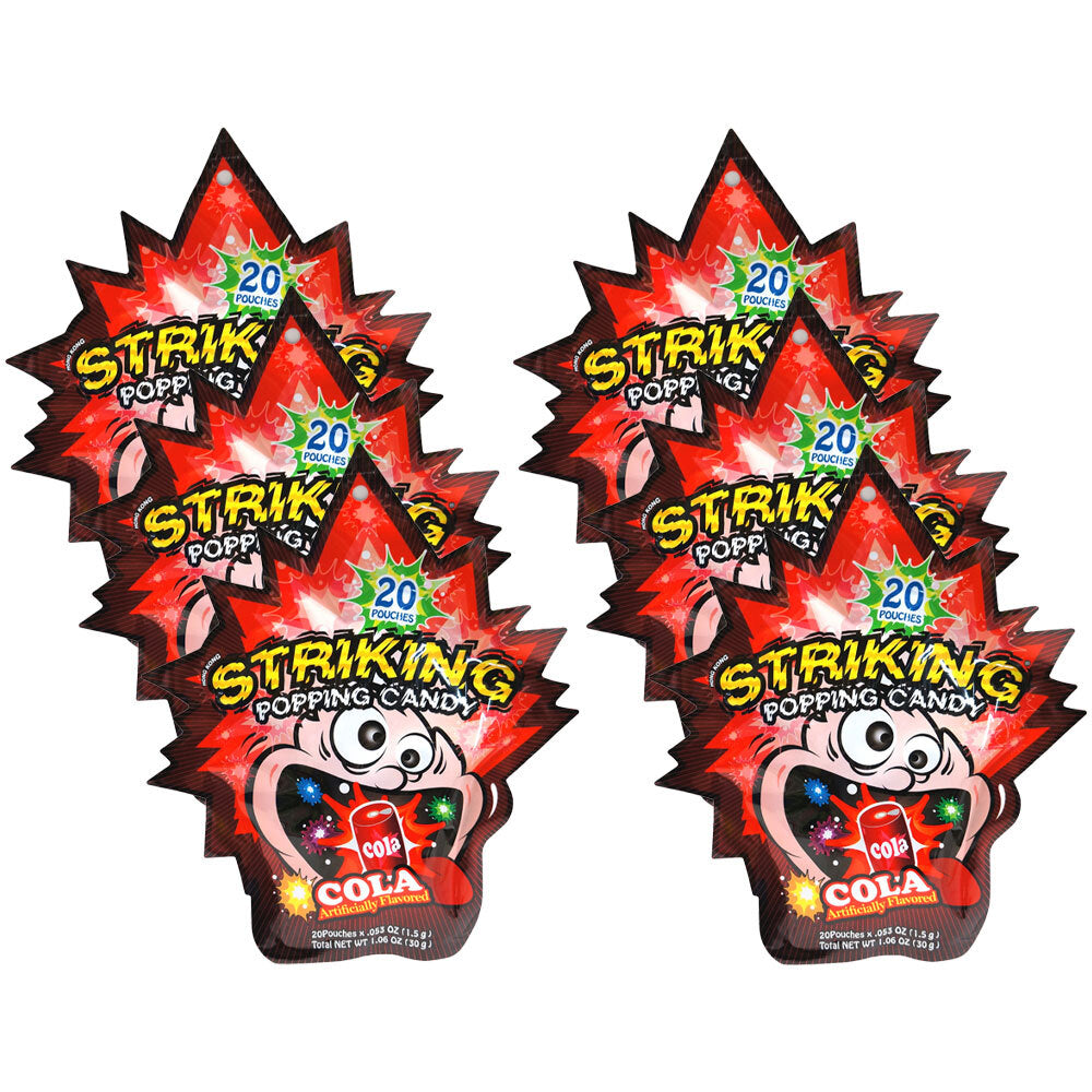 6PK Striking Popping Candy Cola Confectionery Lollies 30g