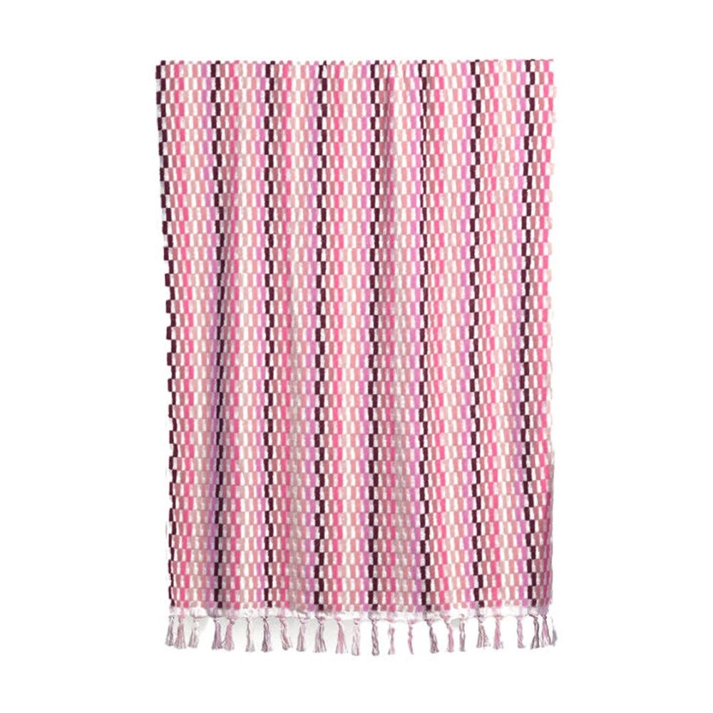 Canningvale Positana Grande Large Terry Beach Towel Pink Garnet 100x180cm