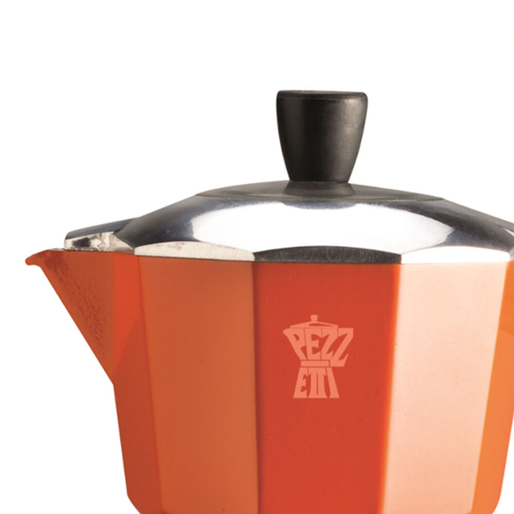 Pezzetti Bellexpress 6-Cup Stovetop Induction Coffee Maker - Orange