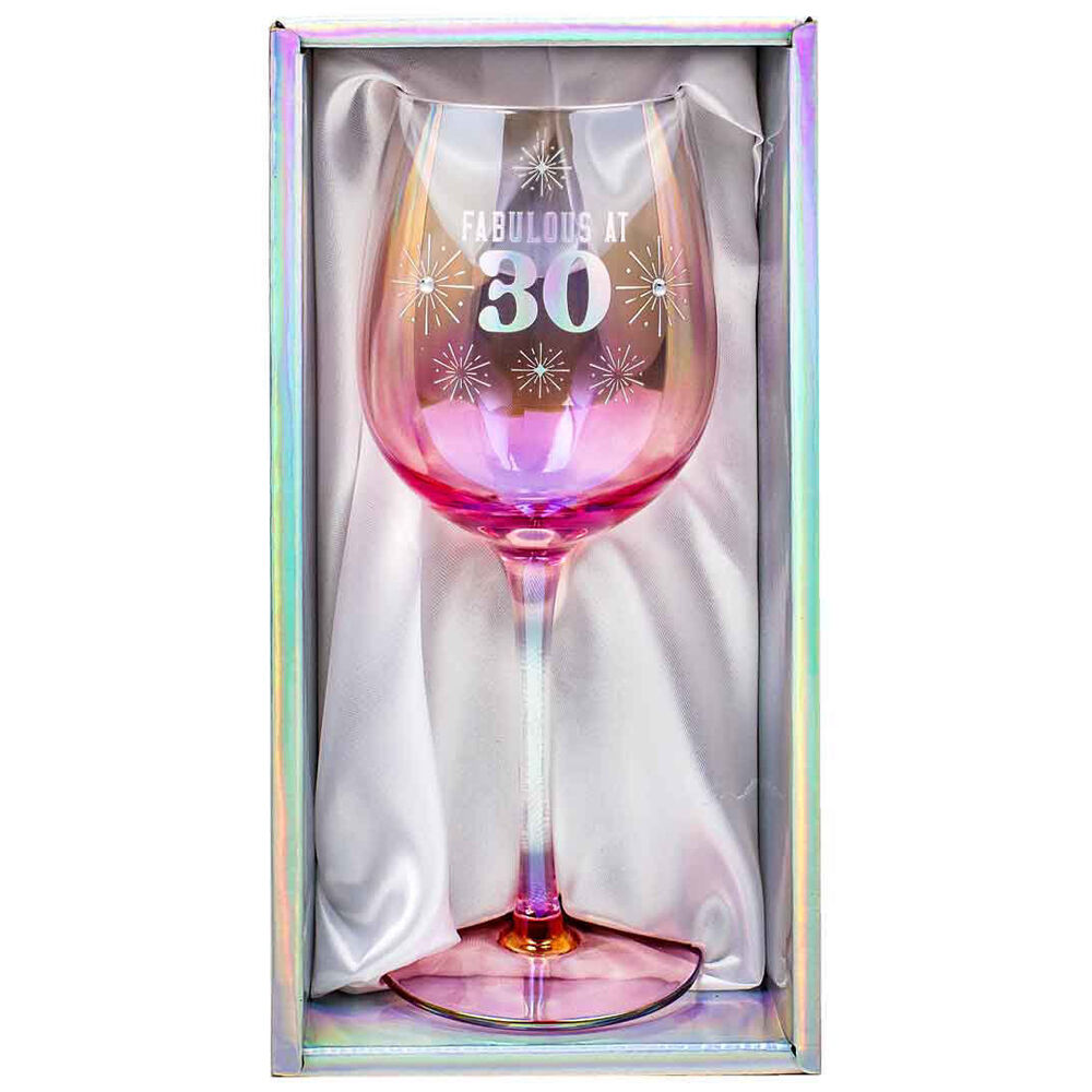 LMD 30th Holographic 430ml Stemmed Red Wine Glass Drinkware