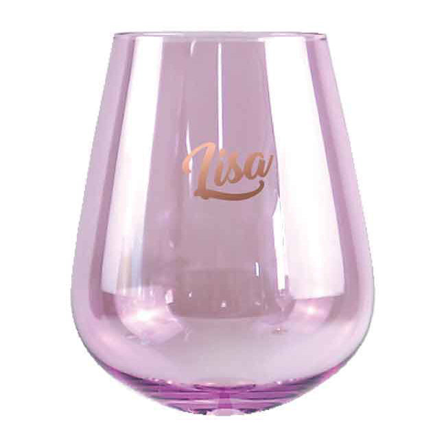 2pc Lisa Stemless 13cm/600ml Wine Glass Drinking Tumbler Set