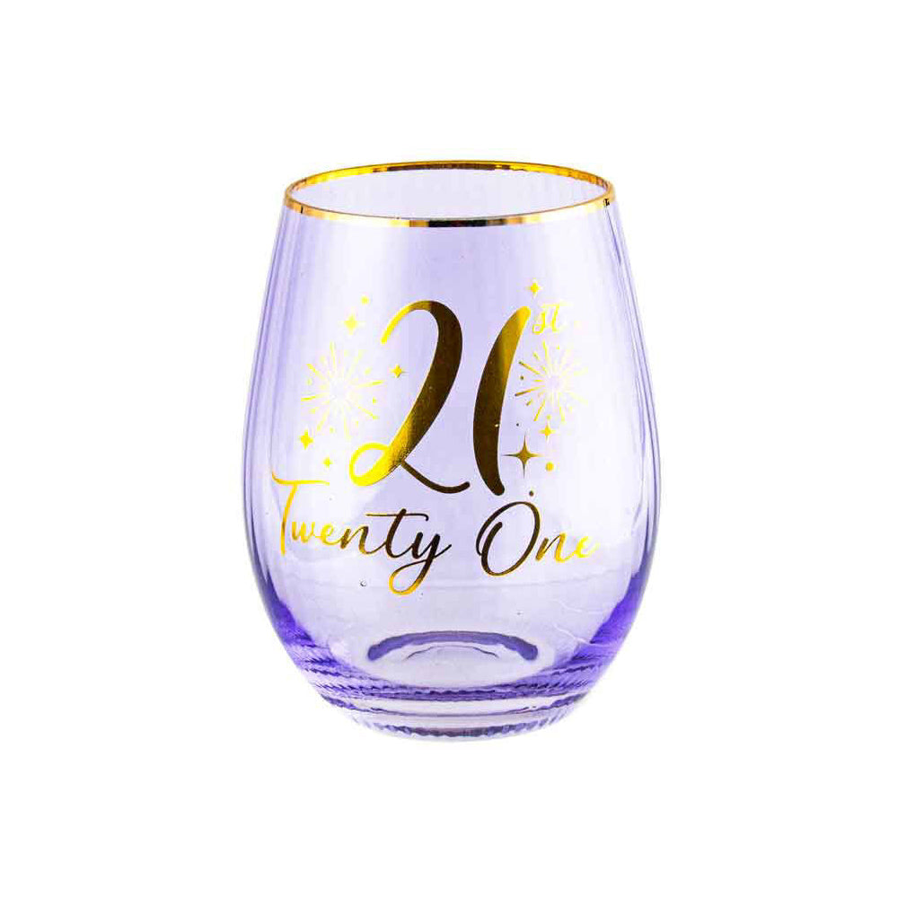 2PK 21st Fluted Stemless Glassware/Home Decoration 600ml/13cm