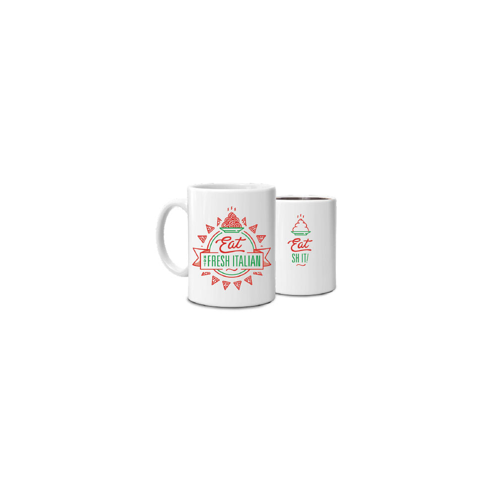 2PK Bubblegum Stuff Eat Fresh Italian Heat Changing Mug 8Y+;