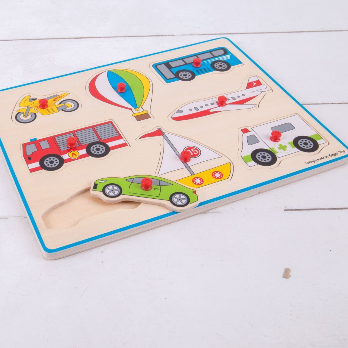 2x Bigjigs Toys 30cm Farm & Transport Lift Out Puzzle Toy Set 3y+