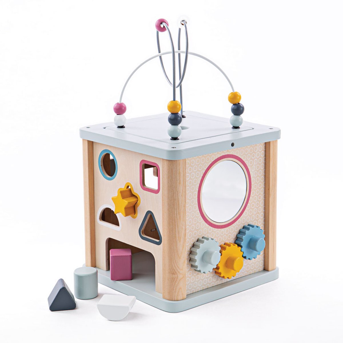 Bigjigs Toys FSC Wooden 38.5cm Activity Cube Baby/Toddler Toy 12m+