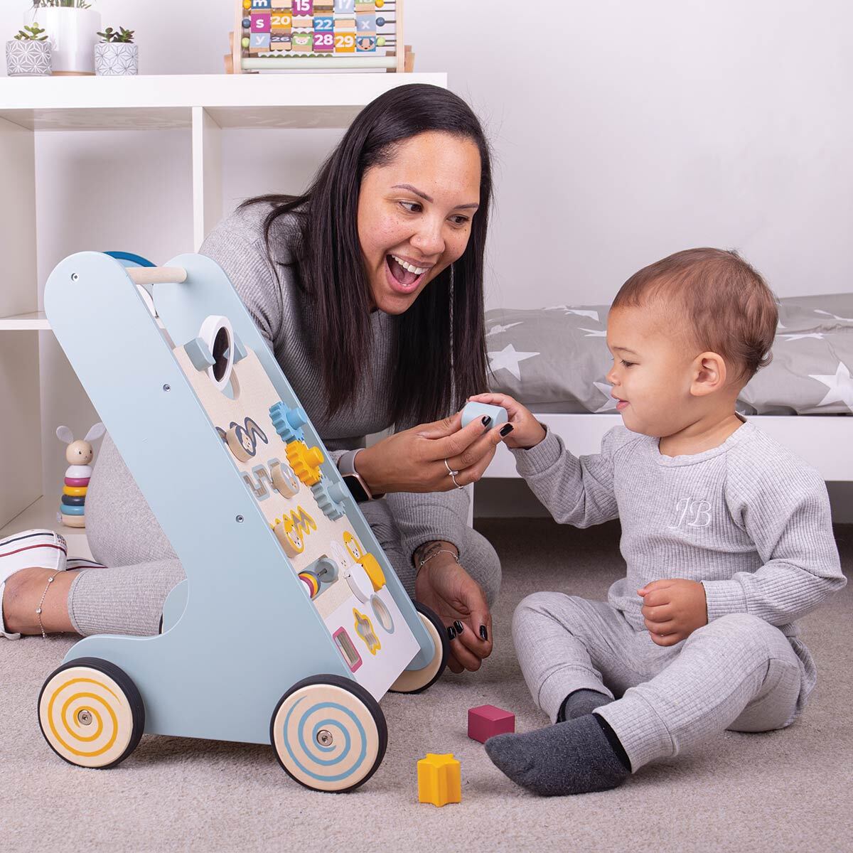 Bigjigs Toys 50cm FSC Activity Walker Kids Wooden Toy 12m+