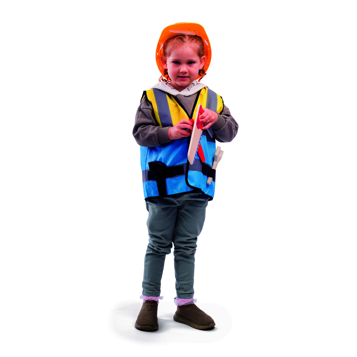 Bigjigs Toys Builder Vest/Tools Dress Up Kids Pretend Play 3-5y