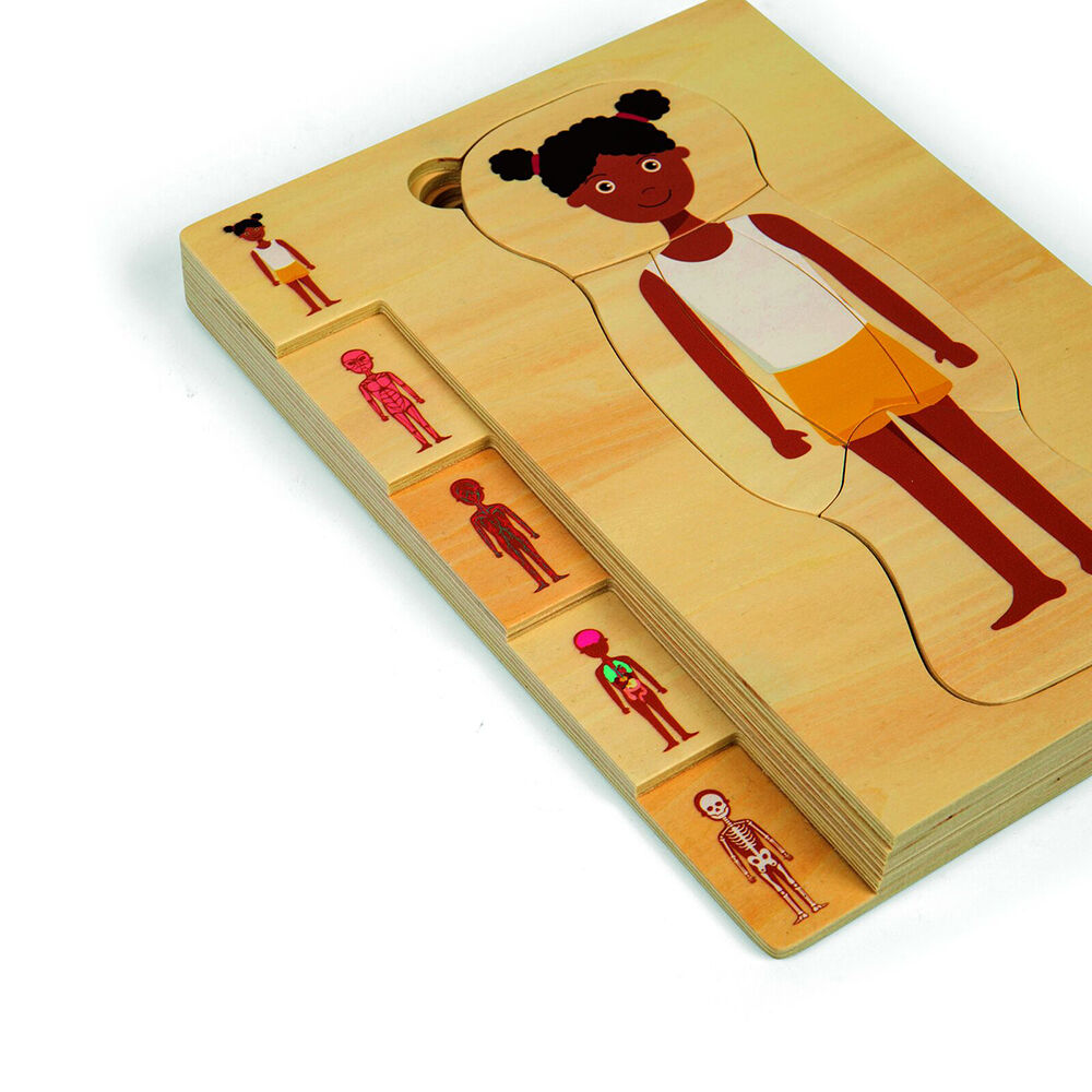 Bigjigs Toys Wood Anatomy Puzzle Boy/Girl Kids Puzzles Toys Combo Set 3y+