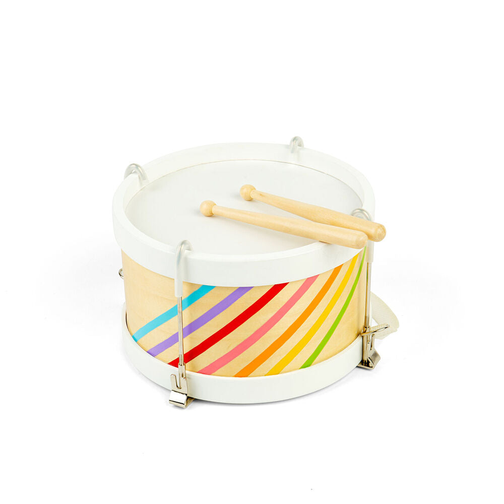 Bigjigs Toys Wood Drum Musical Kids Music Toys 21x21cm 3y+