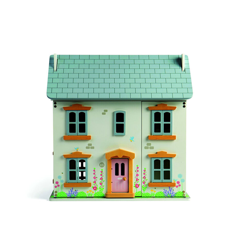 Bigjigs Toys Wood Summer Cottage Doll's House Kids Music Toys 56.1x55cm 3y+