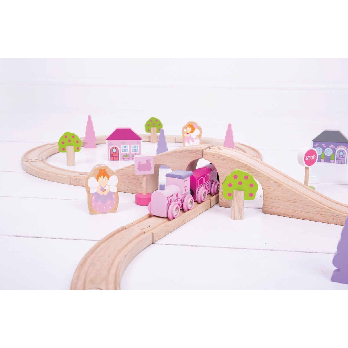 Bigjigs Rail Fairy Figure of Eight Train Set Kids Wooden Toy 3y+