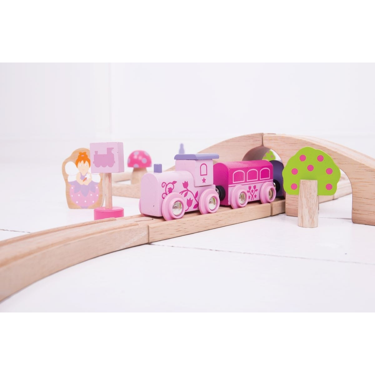 Bigjigs Rail Fairy Figure of Eight Train Set Kids Wooden Toy 3y+