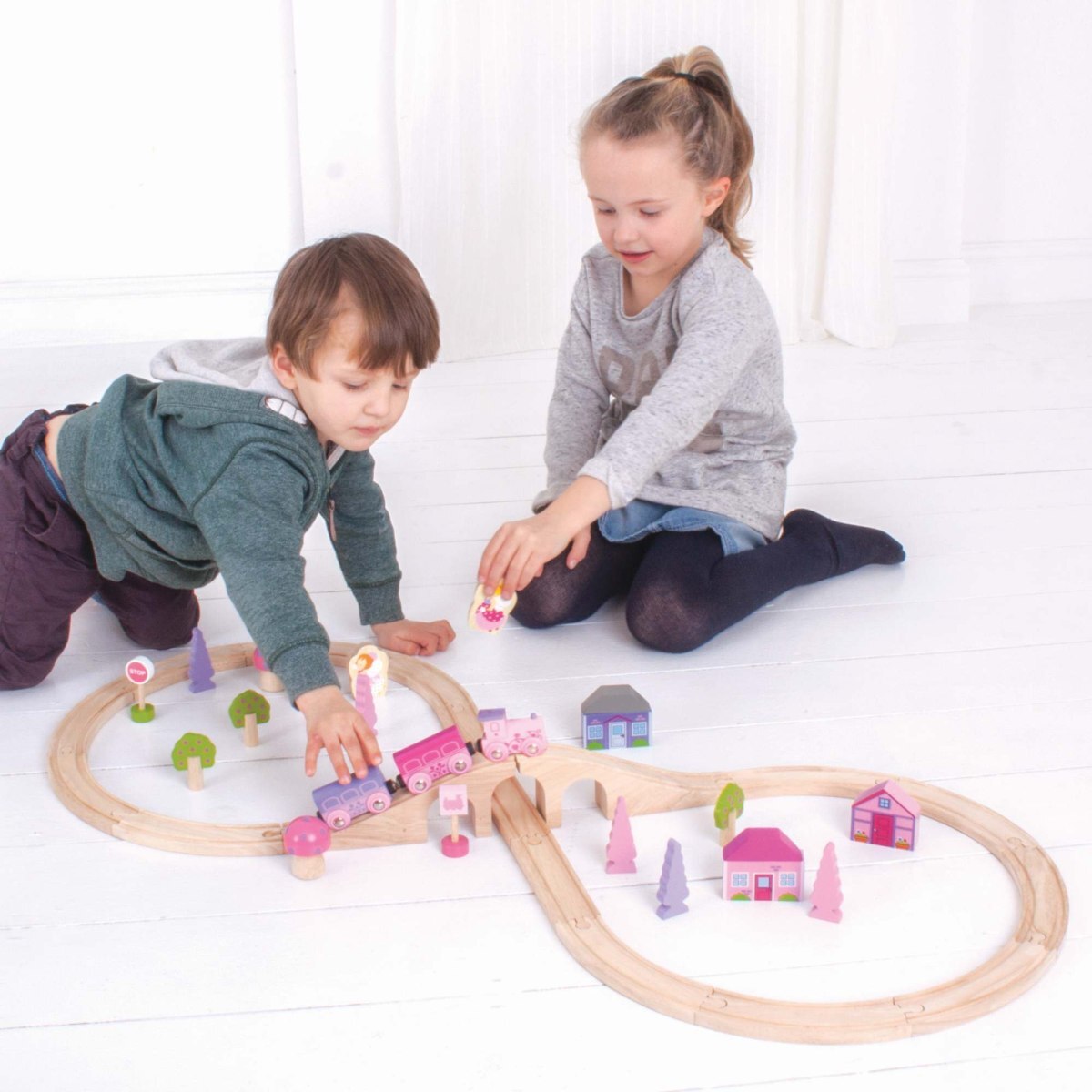 Bigjigs Rail Fairy Figure of Eight Train Set Kids Wooden Toy 3y+