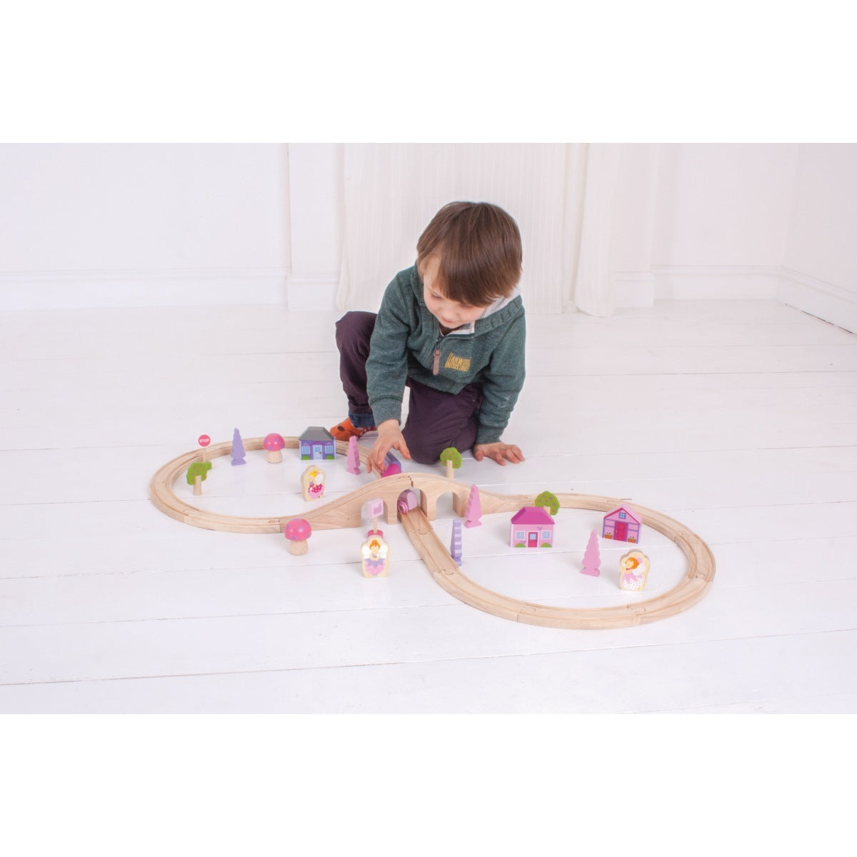 Bigjigs Rail Fairy Figure of Eight Train Set Kids Wooden Toy 3y+