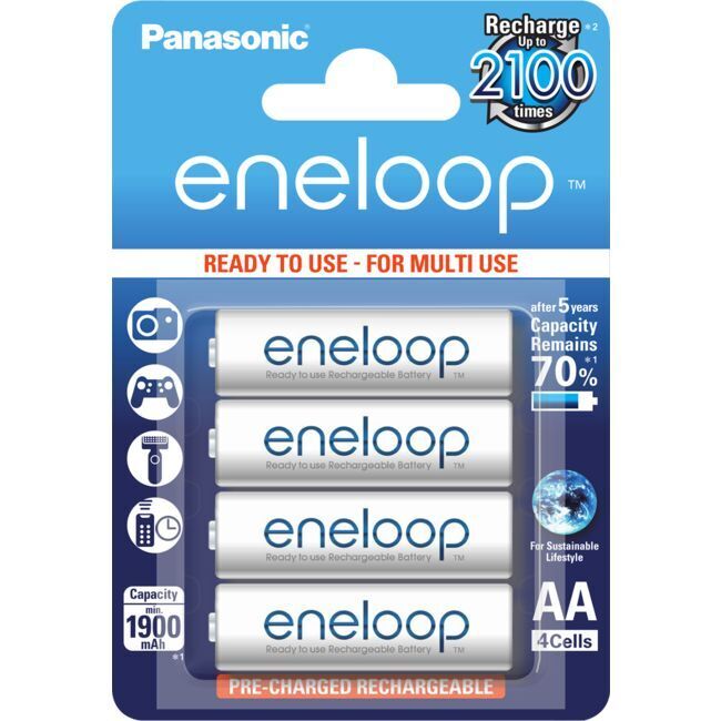 4 PACK AA ENELOOP BATTERIES