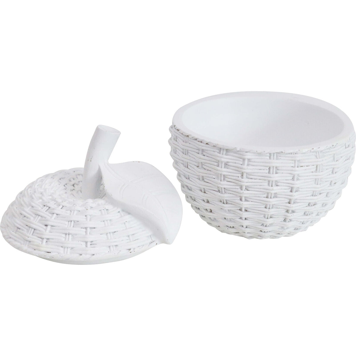 2PK LVD Apple Trinket Storage Box Weave Decorative Home Ornament Statue 10.5x12cm