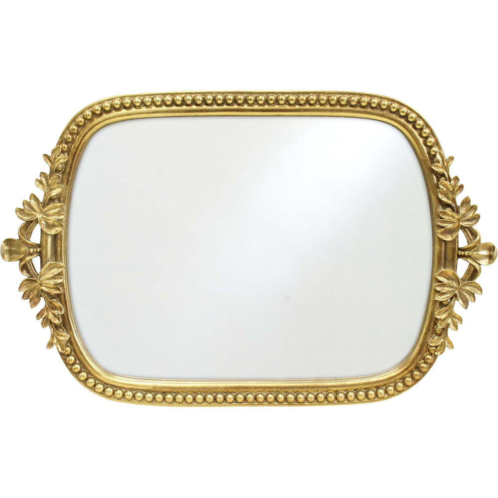 LVD Large Arabella Resin Mirrored Trinket Display Tray 46.5x30cm Gold