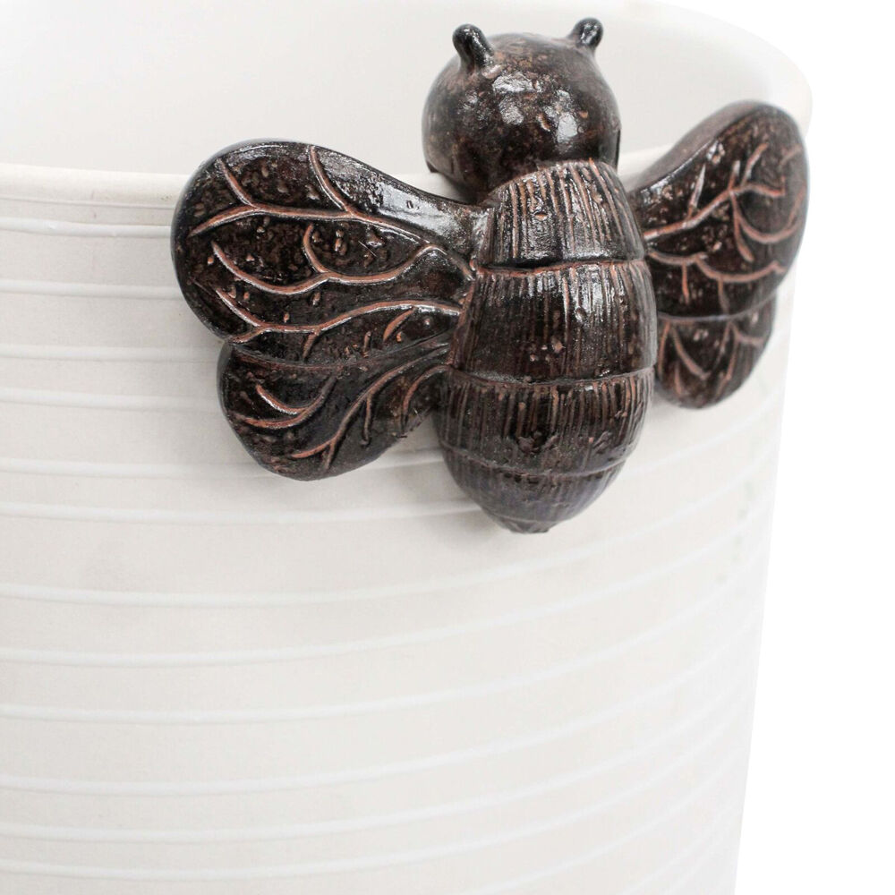 LVD Textured Resin Planter Pot Sitter Accessory Bumblebee 3x10cm Black