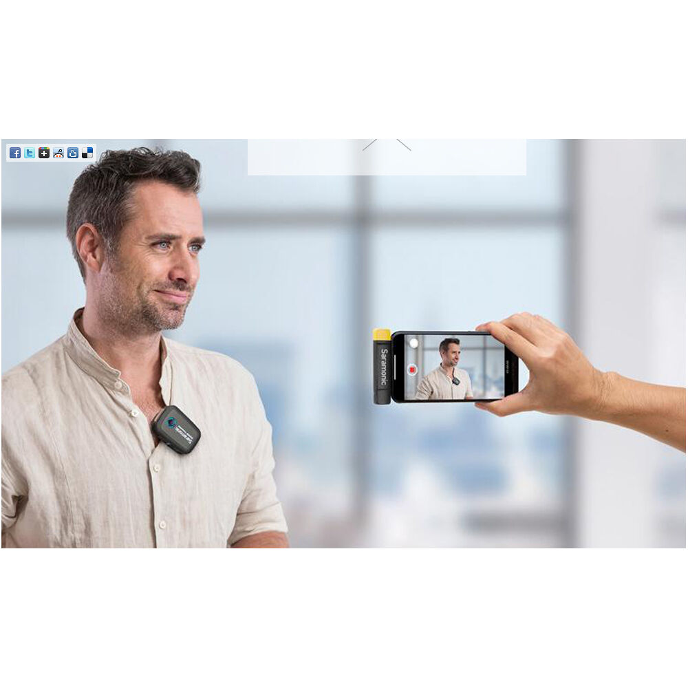 Ultracompact 2.4GHz Wireless Microphone Dual-Receiver For USB-C Devices