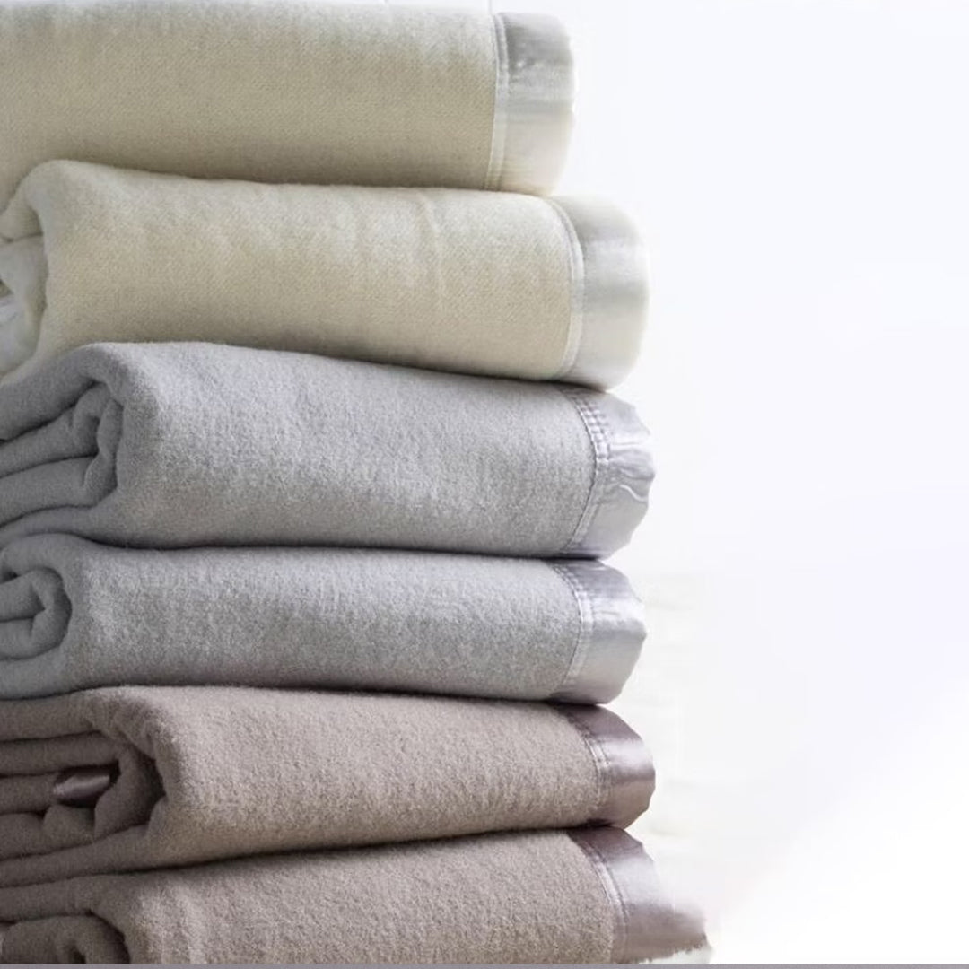 Jason Commercial Queen/King Bed Australian Wool Blanket 227x258cm Platinum/Silver