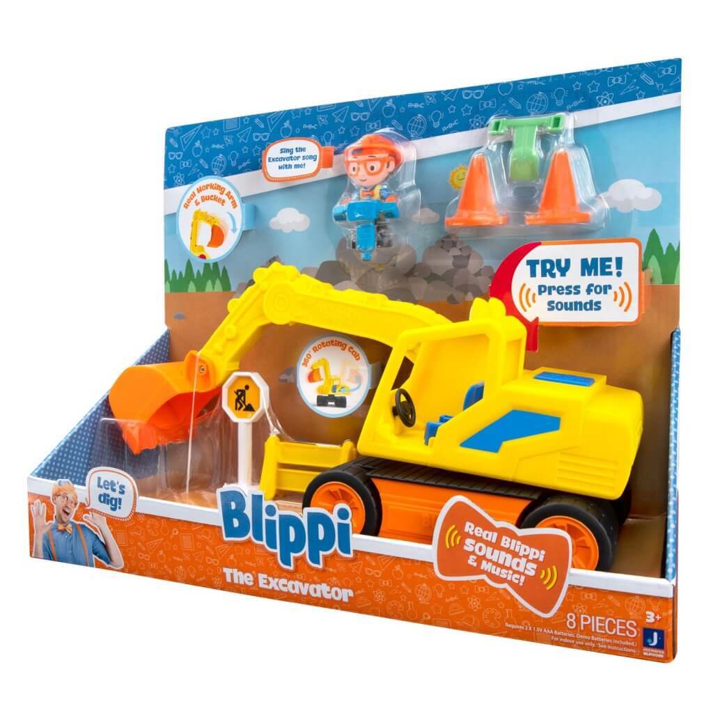 8pc Blippi Feature Vehicle The Excavator