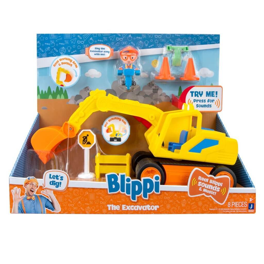 8pc Blippi Feature Vehicle The Excavator