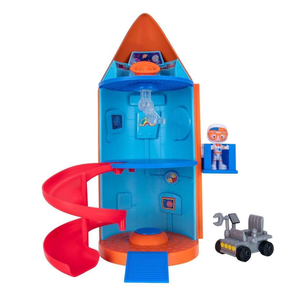 11pc Blippi Large Play Set Rocket Ship