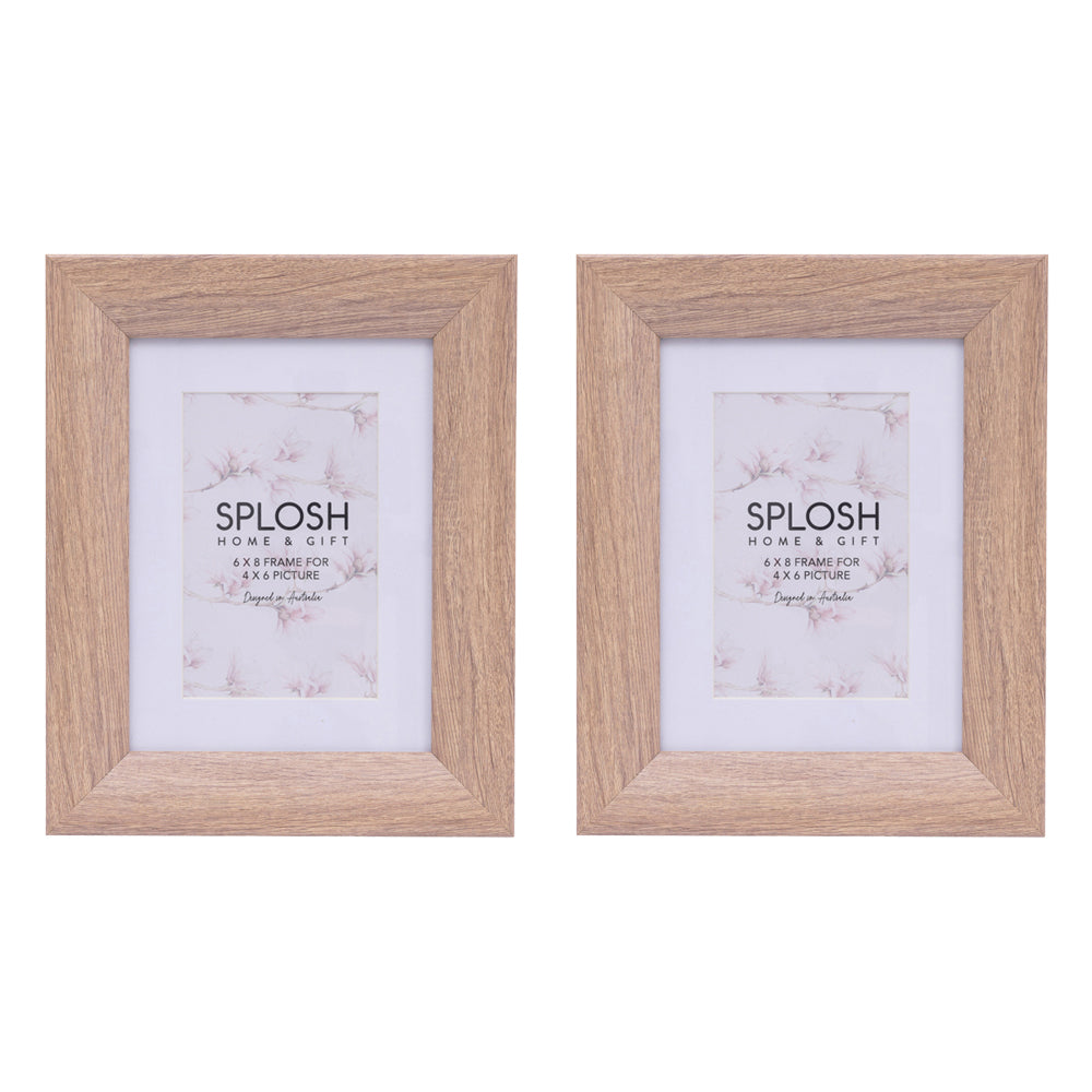 2PK Splosh Blossom 4x6" Wooden Picture Frame Photo Holder Wall Hanging