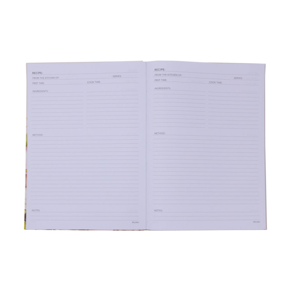 Splosh Blossom Recipe Book 100-Lined Pages Notebook Hardcover