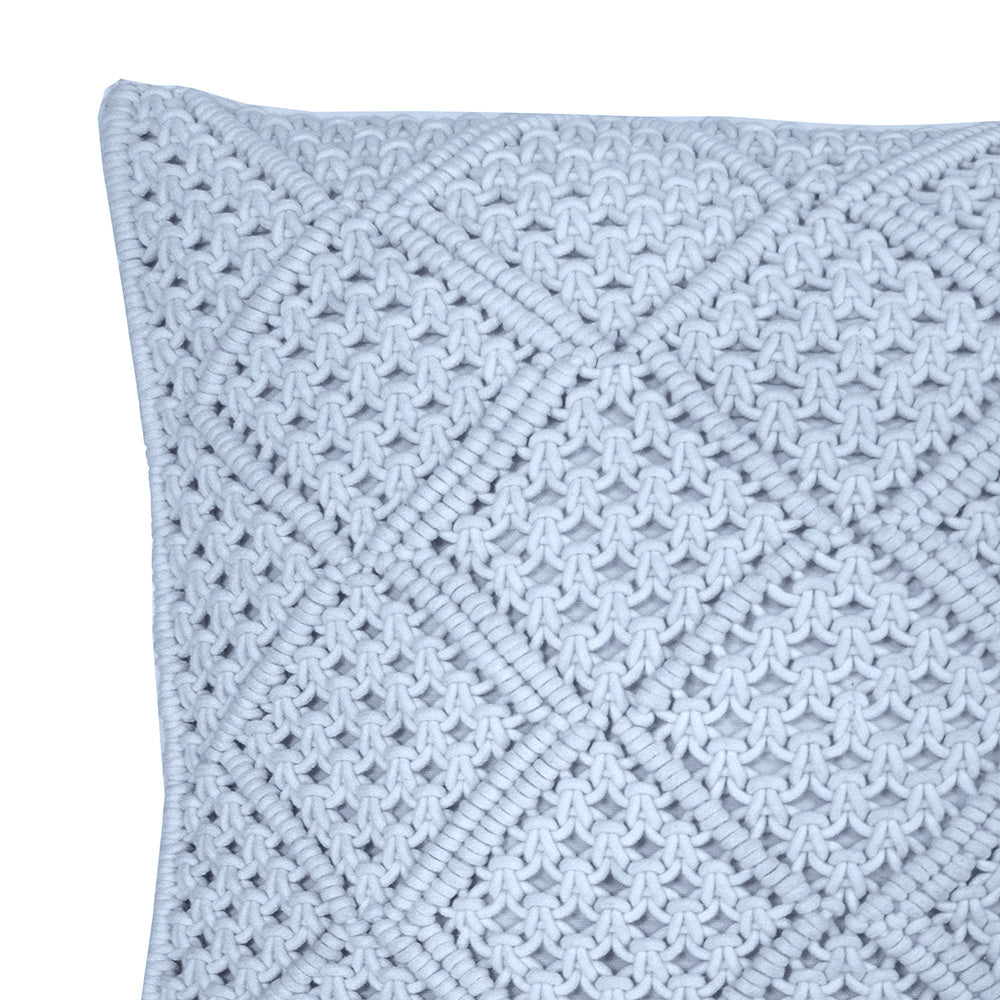 Bambury Decorative Anka Square Cushion Blue 45 x 45cm Cotton Woven