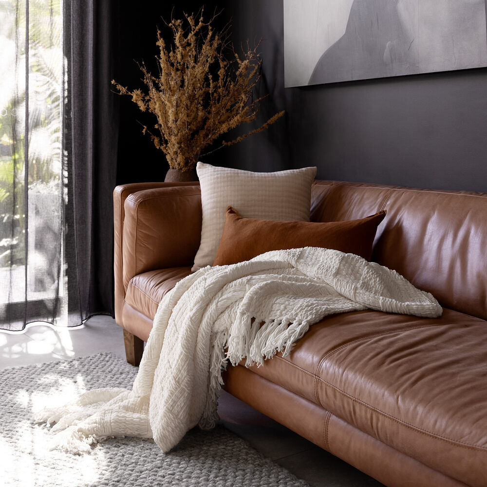 Bambury Asha Warm Sofa/Couch Blanket Soft Bedroom Throw 130x200cm White