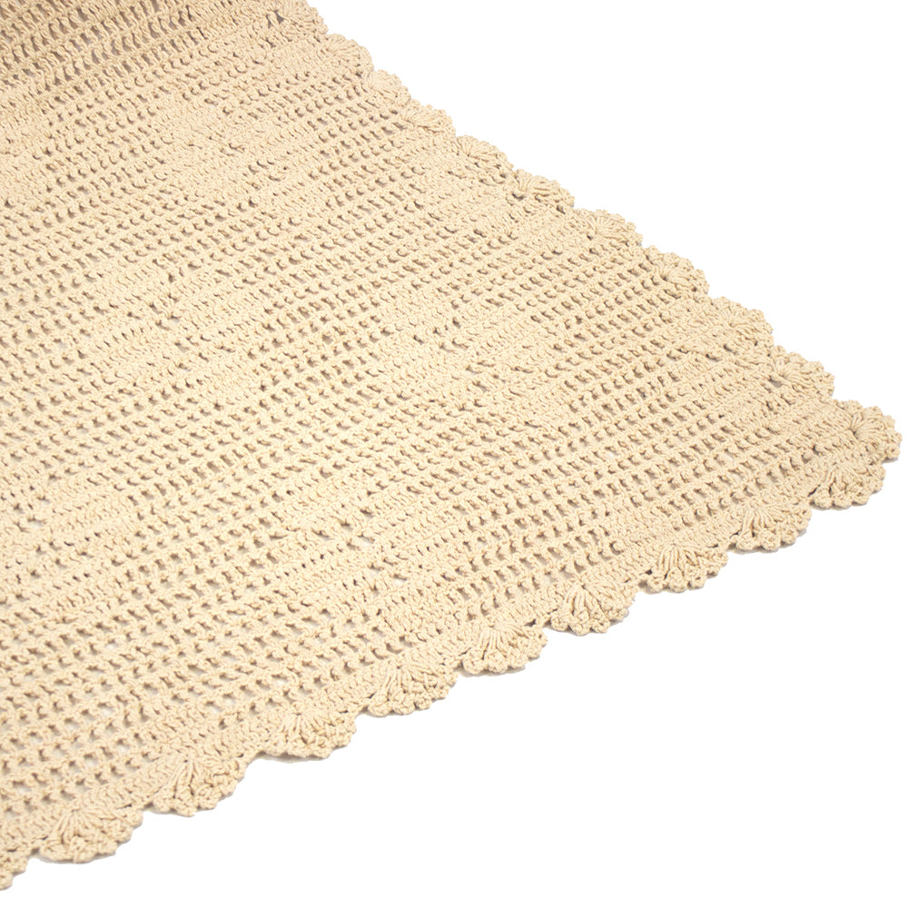 Bambury Decorative Ultra Soft Callista Throw Custard Cotton Woven