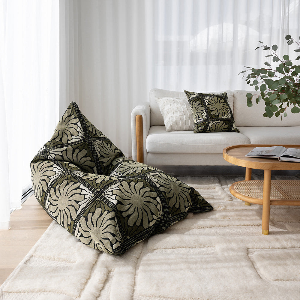 Bambury Zinnia  Triangle-Shaped Bean Bag 145x105cm Moss