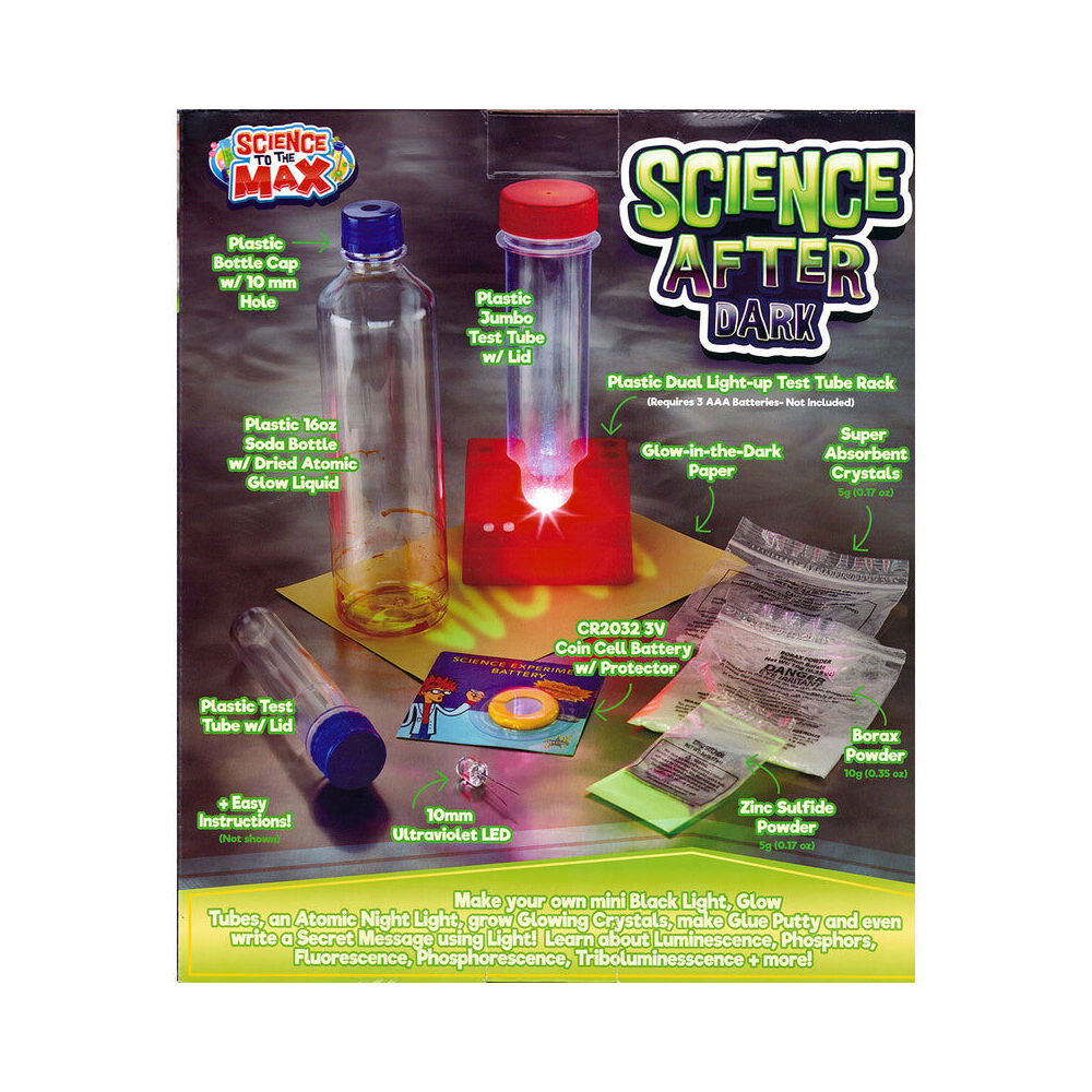 Science To The Max After Dark Kit STEM Learning Toy w/20 Experiments 8y+