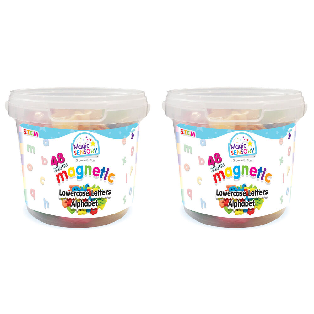 2x 48pc Magic Sensory Magnetic Lowercase Letters 3cm Colourful Learning Toy 3y+