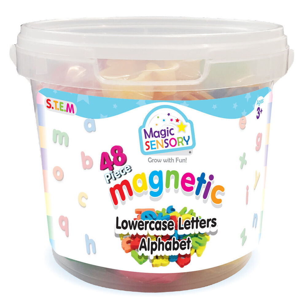2x 48pc Magic Sensory Magnetic Lowercase Letters 3cm Colourful Learning Toy 3y+
