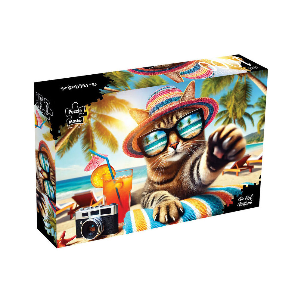 1000pc Puzzlemaster Jigsaw Puzzle Do Not Disturb Cat Beach Theme 12y+