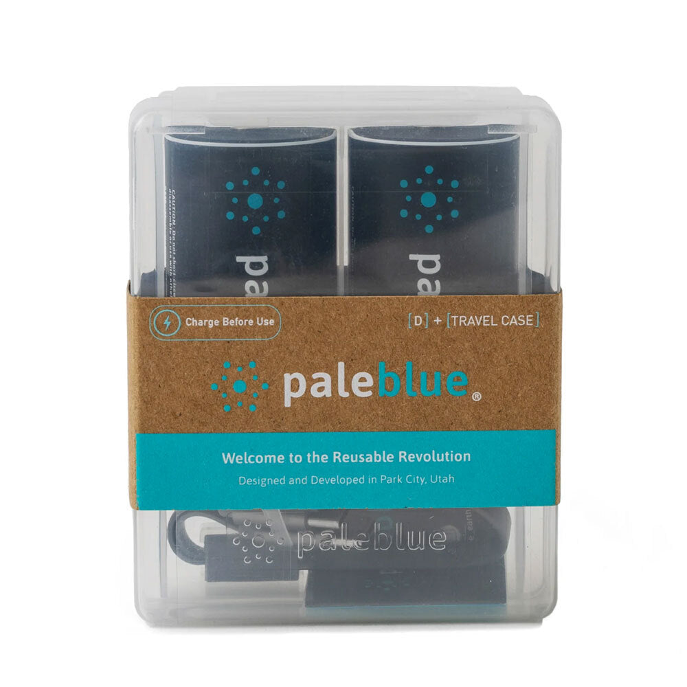 4pc Paleblue Fast Charging C/D USB Rechargeable Smart Batteries