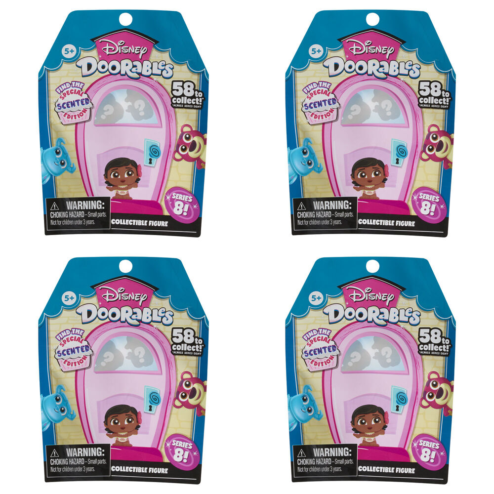 4PK Disney Doorables Collectible Figures Blind Bag S8 Assorted 5y+