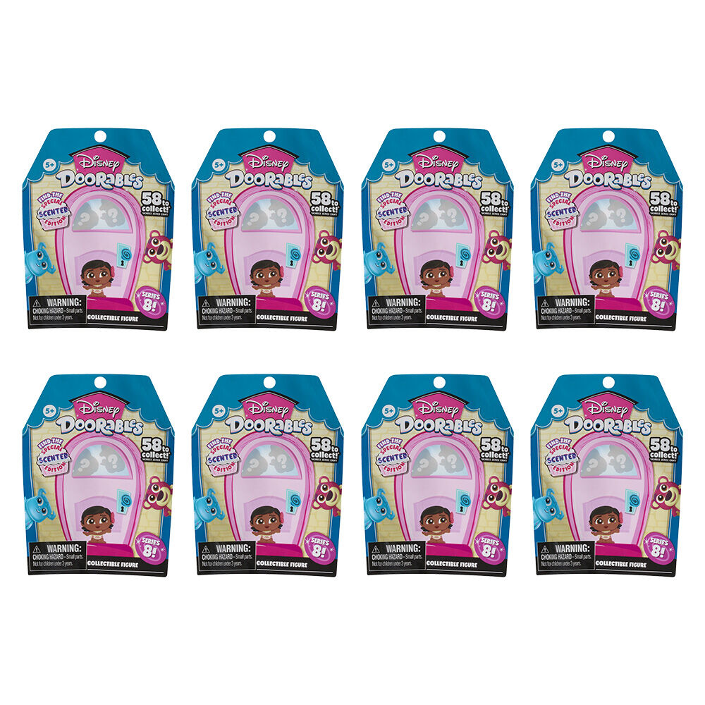 8PK Disney Doorables Collectible Figures Blind Bag S8 Assorted 5y+