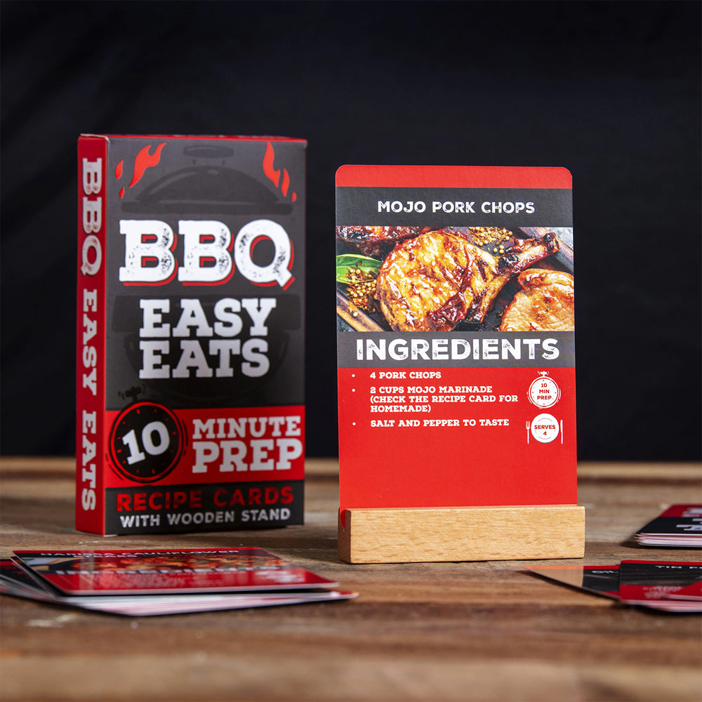 2PK Boxer Gifts Easy Eats BBQ Recipe Cards Home/Kitchen Cooking