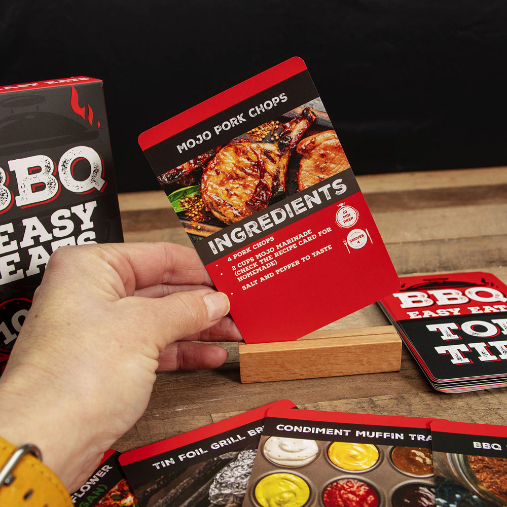2PK Boxer Gifts Easy Eats BBQ Recipe Cards Home/Kitchen Cooking