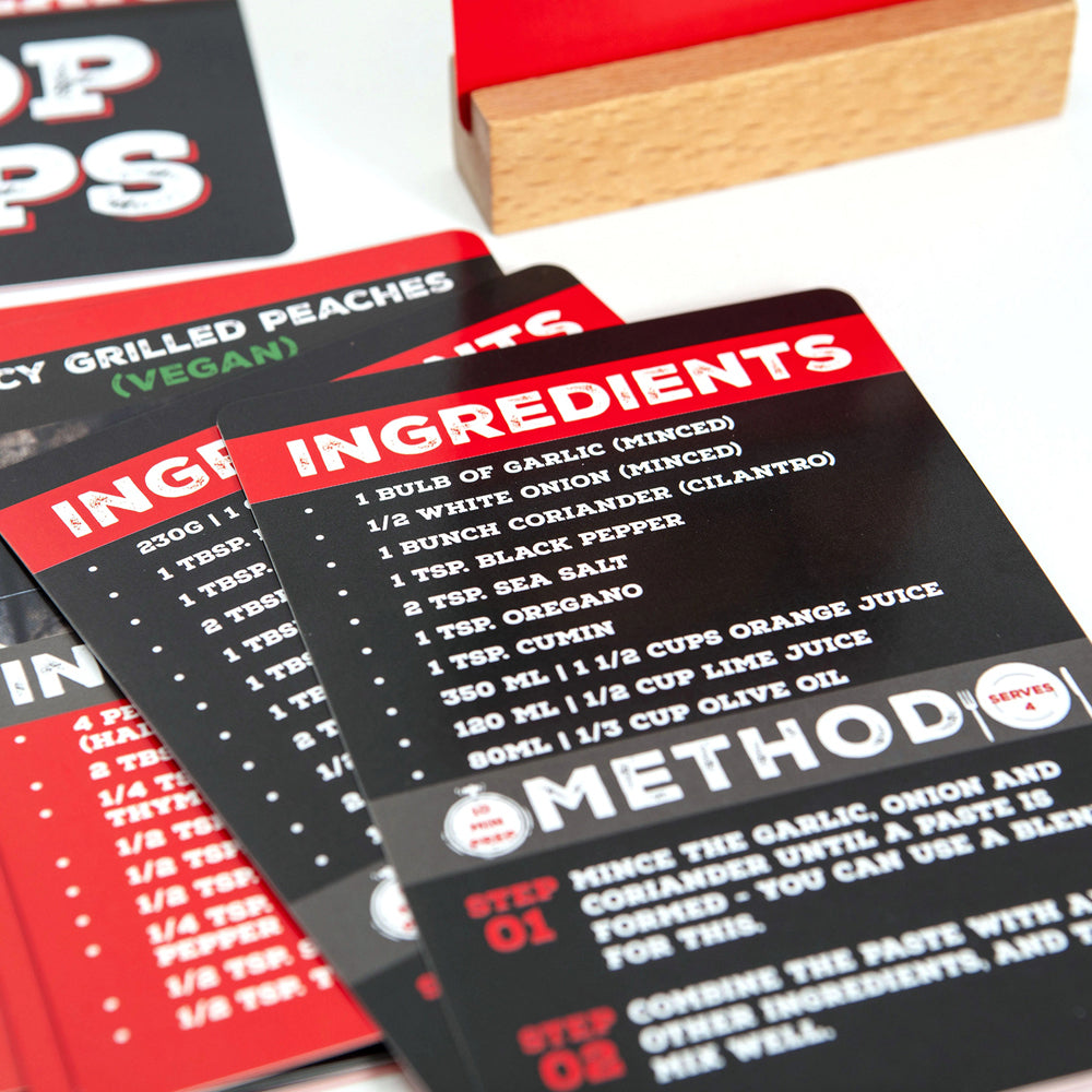 2PK Boxer Gifts Easy Eats BBQ Recipe Cards Home/Kitchen Cooking