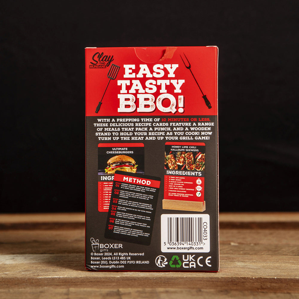 2PK Boxer Gifts Easy Eats BBQ Recipe Cards Home/Kitchen Cooking
